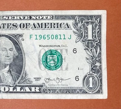 1965 August 11 (F 19650811 J) Birthday Note $1 One Dollar Bill ` - Image 1 of 3