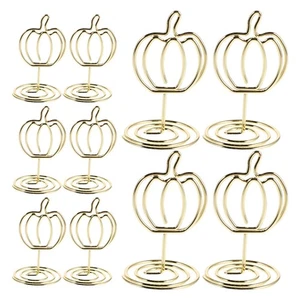 12 Pcs Seat Card Holder Halloween Table Number Gold Place Holders - Picture 1 of 12