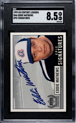 Upper Deck Century Legends 1999 Eddie Mathews #EMA Epic Sigs. SGC 8,5 Foto 1 de 2
