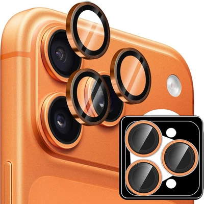 Juego de 2 protectores de lente de cámara de vidrio templado de 13 anillos para iPhone17 16 15 14 Pro Max Foto 1 de 4