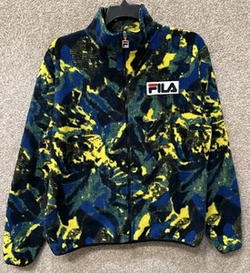 Vtg FILA Mens Limited Edition Italy Fleece Sherpa Jacket Multicolor Size Large - Picture 1 of 16