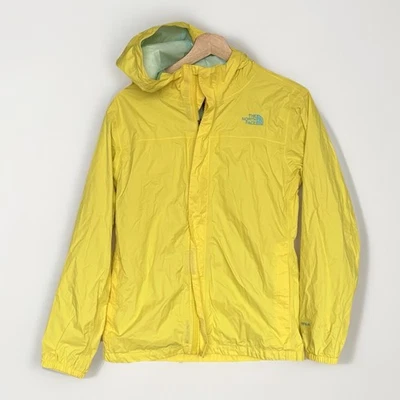 Chaqueta The North Face Niña XL Azul Cremallera Completa Malla Forrada Capucha Hyvent Amarillo Escuela Foto 1 de 4