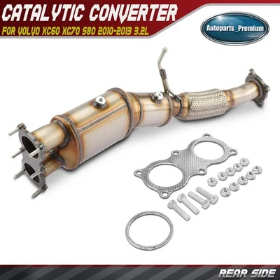 Convertidor catalítico lateral trasero para Volvo XC60 XC70 S80 2010 2011 2012 2013 3,2 L Foto 1 de 4