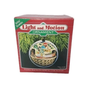 Vintage Hallmark Light & Motion Ornament Country Express Train 1988 With Box - Picture 1 of 6