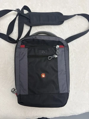 Swiss Gear  Cross Body Travel Bag Unisex Black Gray 9 x 11" - Image 1 of 4