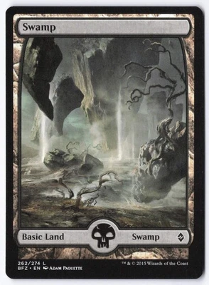 Swamp () - Full Art L Battle for Zendikar 262 LP - Image 1 of 2