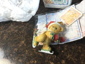 Enesco Cherished Teddies Priscilla Hillman #141232  BEAR WITH ICE SKATES ORNAMEN - Picture 1 of 4