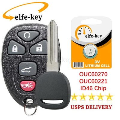 适用于 2007 2008 年 2009 年土星 Outlook 无钥匙遥控器 Fob 5 按钮 + 应答器钥匙 — 第 1/4 张图片