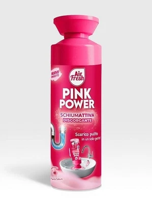 Schiuma disgorgante professionale 400ml uso domestico bagno cucina pink power