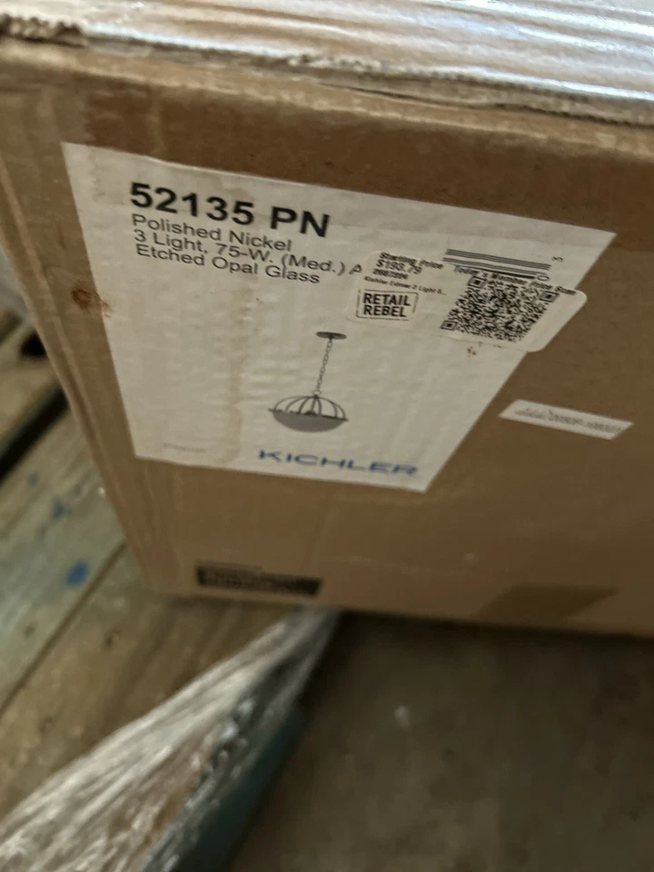 Nuevo Kichler 52135PN Edmar Moderno Níquel Pulido Iluminación Colgante, Envío Gratis Foto 1 de 1