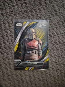 2024 TOPPS CHROME BLACK STAR WARS - THE ARMORER - YELLOW LAZEER REFRACTOR 51 /75 - Picture 1 of 3