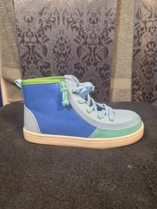 BILLY Footwear Kids' Haring multi-blue Colorblock side zip mid-top Sneakers - Picture 1 of 10