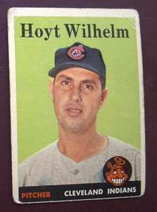 1958 Topps Hoyt Wilhelm (Indios de Cleveland) #324 Salón de la fama bajo grado - Imagen 1 de 2