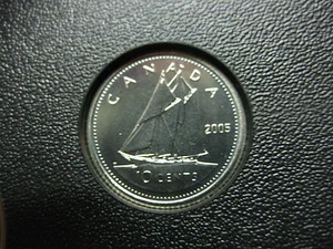 Moneda de diez centavos canadienses "P" 2005 ($0,10) - Imagen 1 de 2