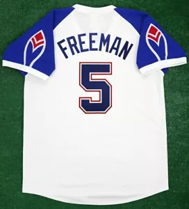 AUTHENTIC MAJESTIC XL FREDDIE FREEMAN ATLANTA BRAVES COOPERSTOWN JERSEY 6240 - Picture 1 of 5