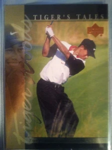 Tiger Woods 2001 Upper Deck Golf Tiger's Tales tt13 Tiger get first pro victory - Picture 1 of 1
