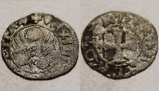 Rzadka srebrna krzyżowiec francuska moneta feudalna arcybiskupi Lyonu 1050 n.e. krzyż zamek