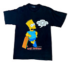Bart Simpson Mens XL Cool Your Jets Man Vintage 1990 Black Shirt SSI Simpsons