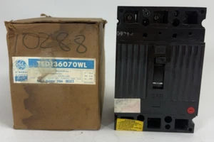 GE TED136070WL 70A 600V 3 Pole Circuit Breaker General Electric - Picture 1 of 5