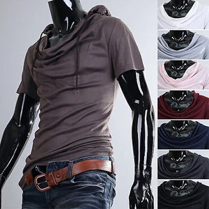 New Mens Luxury Silket Hoodie String Shirts Sweater Jumper Jacket Top W657 S/M - Picture 1 of 8