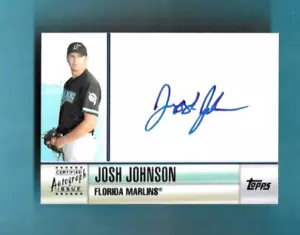 JOSH JOHNSON 2006 TOPPS CERTIFICATO AUTOGRAFO EDIZIONE TA-JJ FLORIDA MARLINS auto - Foto 1 di 2