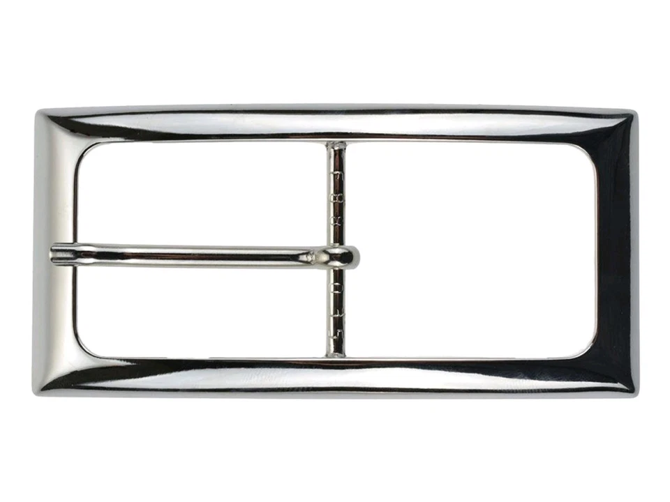 Fibbia per cinture donna color argento lucido rettangolare per cinture da 3,5 cm - Immagine 1 di 1