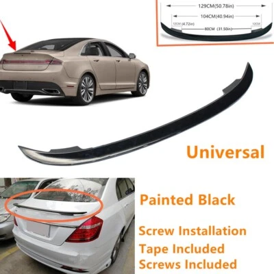 Universal Painted Black Fit For Lincoln MKZ 13-20 Sedan Trunk Lip Spoiler Wing - Image 1 of 4