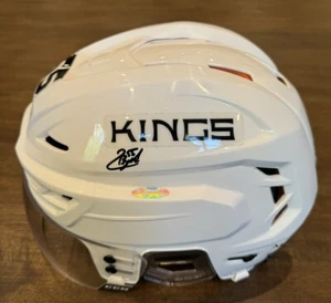 Quinton Byfield Signed Full Size White LA Kings CCM Hockey Helmet UDA COA - Picture 1 of 10