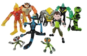 Lot Of 9 Cartoon Network Playmates Ben 10 Action Figures and a Scooter - Picture 1 of 13