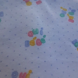 Sewing Fabric Stretch T-Shirt Knit Que Bebe Baby Colors Tiny Polka Dots 1 y x64" - Picture 1 of 3