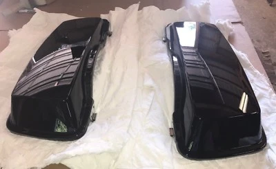 Original Harley Davidson Black Saddlebag Lids 79092-93B 79090-93B (U14) - Image 1 of 4