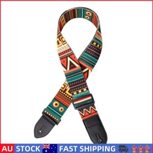 Leather Guitar Strap Adjustable Belt Musical Instrument Part (Ethnic Style) - Picture 1 of 11