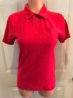 DISTORTION, Size Medium, Red, Polo-Style, Cotton Knit Top.  NEW.