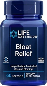 Life Extension Bloat Relief Help Reduce Post-Meal Gas and Bloating 60 Softgels - Picture 1 of 8
