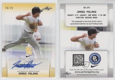 2017 Leaf Perfect Game National Showcase Yellow /25 Jared Poland #BA-JP2 Auto