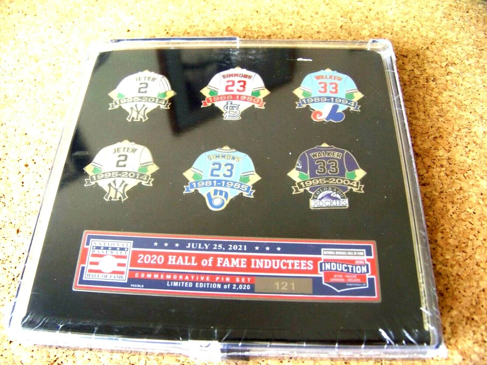 2020 Baseball Hall of Fame 6 Jersey INDUCTEE Pin Set Cooperstown C38375