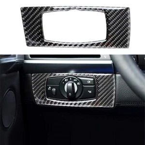 1pcs Carbon Fiber Sticker Dimlight Switch Trim For BMW X5 E70 X6 E71 - Picture 1 of 10