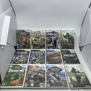 Wii Games Lot Of 12 Miscellaneous Games Hunting, Monster Truck, Call Of Duty Etc - Picture 1 of 13