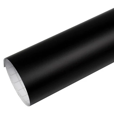 4,8€/m² Autofolie Schwarz Matt selbstklebend Auto Folie Blasenfrei Luftkanal - Bild 1 von 4