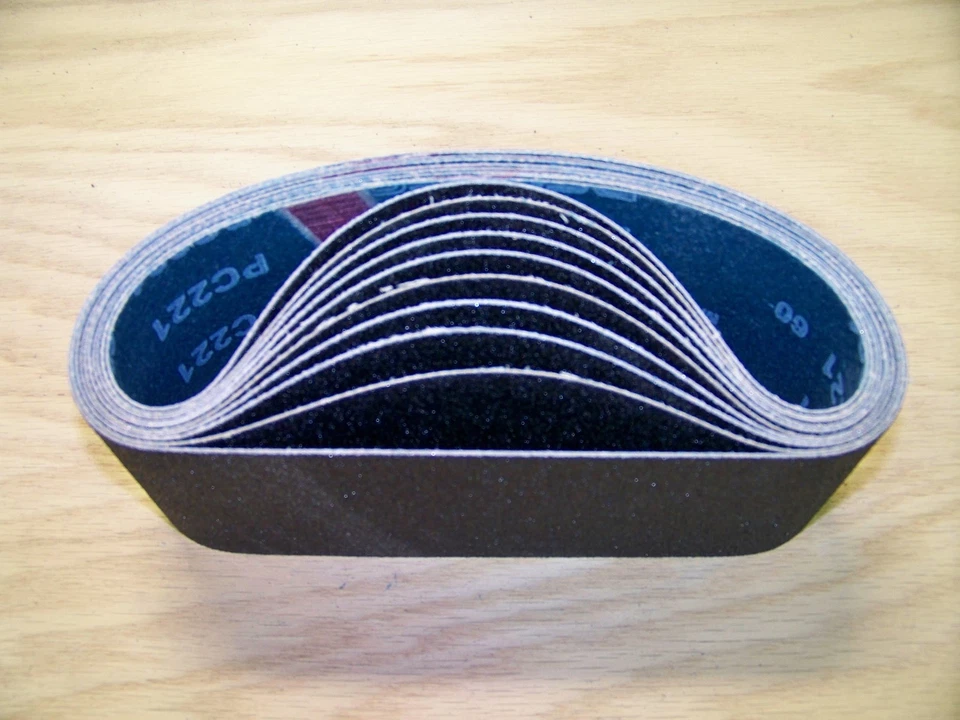 CORREAS DE LIJADO PREMIUM DE CARBURO DE SILICIO DE 3"X24" PULGADAS, ¡PAQUETES DE 10 GRANOS 80! Foto 1 de 1