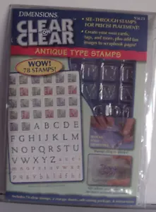 Inkadinkado Clear on Clear 78 Acryl Stempel "Antik Schriftzug" NEU - Bild 1 von 2