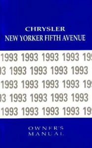 1993 Chrysler New Yorker Fifth Avenue Owners Manual Guide Operator Book Fuses - Picture 1 of 1