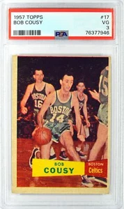 Bob Cousy Topps 1957 PSA en muy buena condición 3 - Imagen 1 de 2