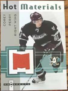 2005-06 Fleer Hot Prospects Hot Materials Corey Perry HM-CO Anaheim Ducks