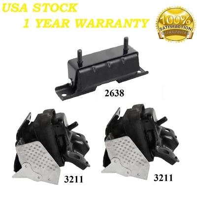 3 piezas motor delantero y montaje de transmisión apto para Cadillac Escalade-ESV-EXT 2007-2014 6,2 L 4x4 Foto 1 de 4