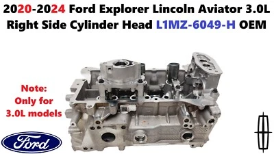 2020-2024 Ford Explorer Lincoln Aviator 3.0L Right Side Cylinder Head L1MZ6049H - Image 1 of 4