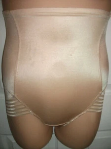 ex M & S SHEER AND OPAQUE HIGH WAIST SLIMMING KNICKERS - NUDE REDUCED TO £6.99 - Picture 1 of 2