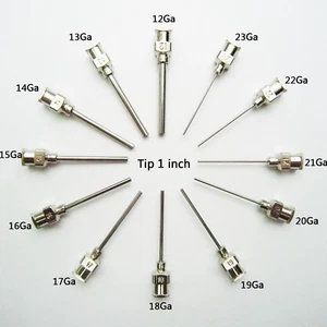 12pcs Blunt Stainless Steel Dispensing Adhesive Glue Syringe Needle Tip 12 sizes - Picture 1 of 8