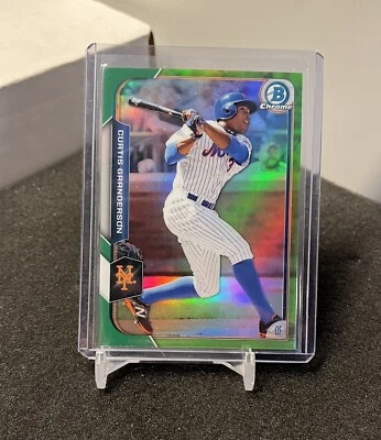 Curtis Granderson 2015 Bowman Chrome 82 New York Mets green refractor 87/99 - Image 1 of 2