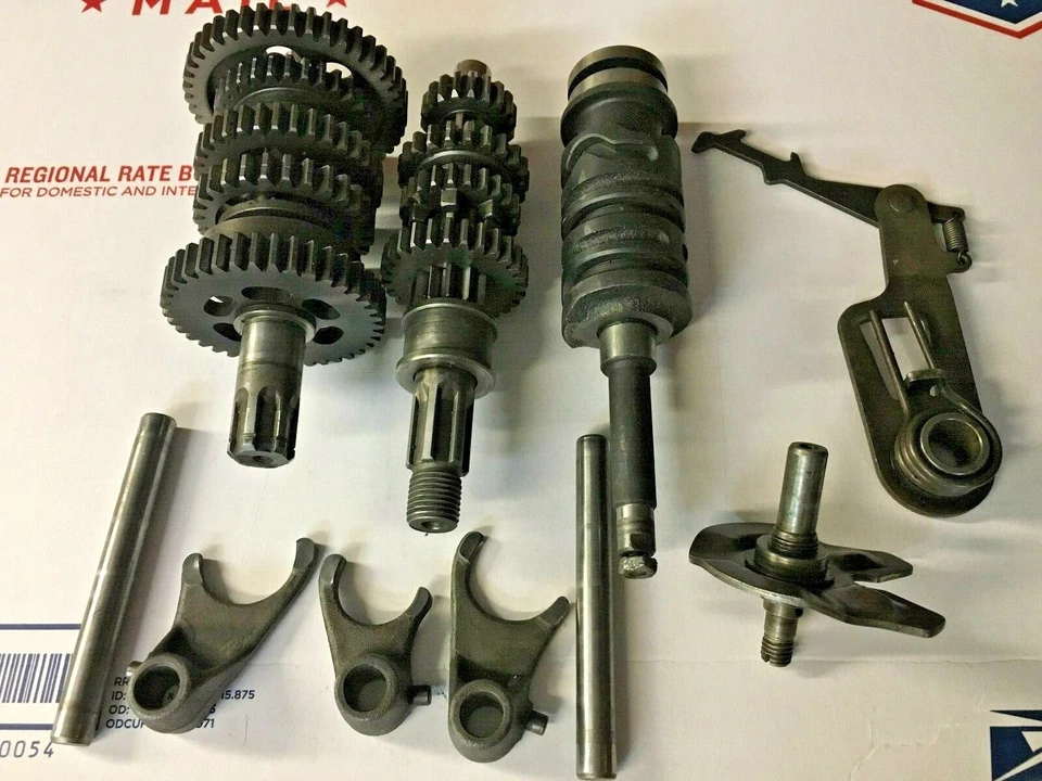 Kawasaki KLT / KLF 110 Transmission Assembly Shafts Gears Engine Mojave Output   - Image 1 of 1